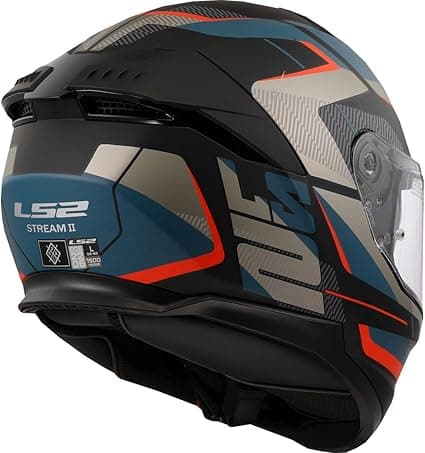 LS2 CAPACETE STREAM II FF808 ROAD MATTE BLK/BLUE - imagem 2