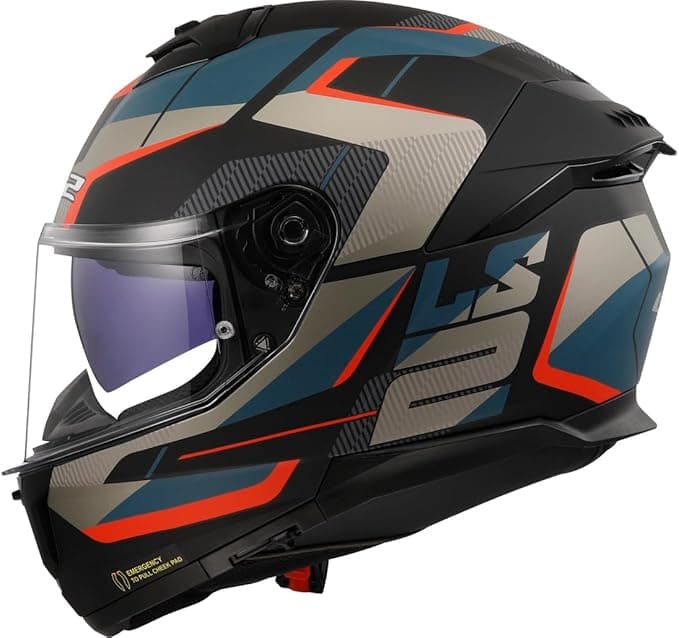 LS2 CAPACETE STREAM II FF808 ROAD MATTE BLK/BLUE