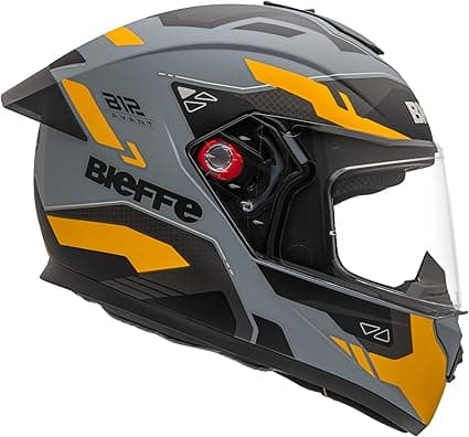 Capacete Bieffe B12 Avant Esportivo Cinza Moto Aerofólio