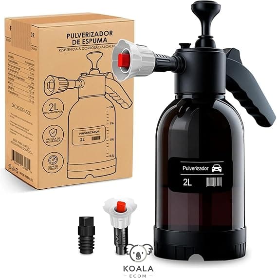 Pulverizador Snow Foam Manual 2L Alta Pressão Profissional, Borrifador 3 em 1 para Água, Shampoo e Químicos, Espuma Densa com Bicos Ajustáveis - imagem 4